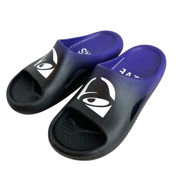 CROCS Taco Bell x Crocs Mellow Slide Live Mas in Ultra Violet & Black Size 7 - Picture 14 of 16